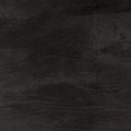 Ridge 20 Inch Handcrafted Mango Wood Round End Side Table, Slatted Flared Base, Black Black Solid Wood