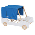 Twin Size Car Shaped Bed With Tents,White Natural White Natural Plywood