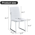 Set Of 2 Dining Chairs, White Dining Chair Set, Pu Material High Backrest Seats And Sturdy Leg Chairs, Suitable For Restaurants, Kitchens, Living Rooms White Pu