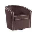 Kendall Maple Brown Swivel Chair Brown Mid Century Modern Foam Velvet