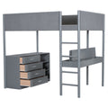 Full Size Teddy Fleeceloft Bed Wood Bed, Gray Full Gray Fleece