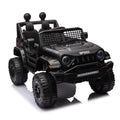 Ride On Truck Car For Kid,12V7A Kids Ride On Truck 2.4G W Parents Remote Control,Electric Car For Kids,Three Speed Adjustable,Power Display, Usb,Mp3 ,Bluetooth,Led Light,Three Point Safety Belt Black Plastic