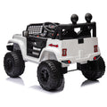 Ride On Truck Car For Kid,12V7A Kids Ride On Truck 2.4G W Parents Remote Control,Electric Car For Kids,Three Speed Adjustable,Power Display, Usb,Mp3 ,Bluetooth,Led Light,Three Point Safety Belt White Plastic