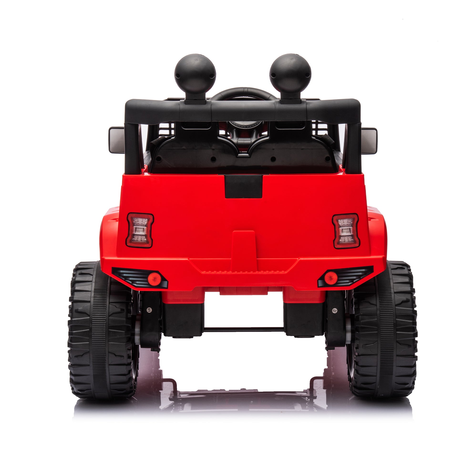 Ride On Truck Car For Kid,12V7A Kids Ride On Truck 2.4G W Parents Remote Control,Electric Car For Kids,Three Speed Adjustable,Power Display, Usb,Mp3 ,Bluetooth,Led Light,Three Point Safety Belt Red Plastic