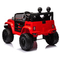 Ride On Truck Car For Kid,12V7A Kids Ride On Truck 2.4G W Parents Remote Control,Electric Car For Kids,Three Speed Adjustable,Power Display, Usb,Mp3 ,Bluetooth,Led Light,Three Point Safety Belt Red Plastic