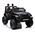 Ride On Truck Car For Kid,12V7A Kids Ride On Truck 2.4G W Parents Remote Control,Electric Car For Kids,Three Speed Adjustable,Power Display, Usb,Mp3 ,Bluetooth,Led Light,Three Point Safety Belt Black Plastic