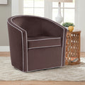 Kendall Maple Brown Swivel Chair Brown Mid Century Modern Foam Velvet