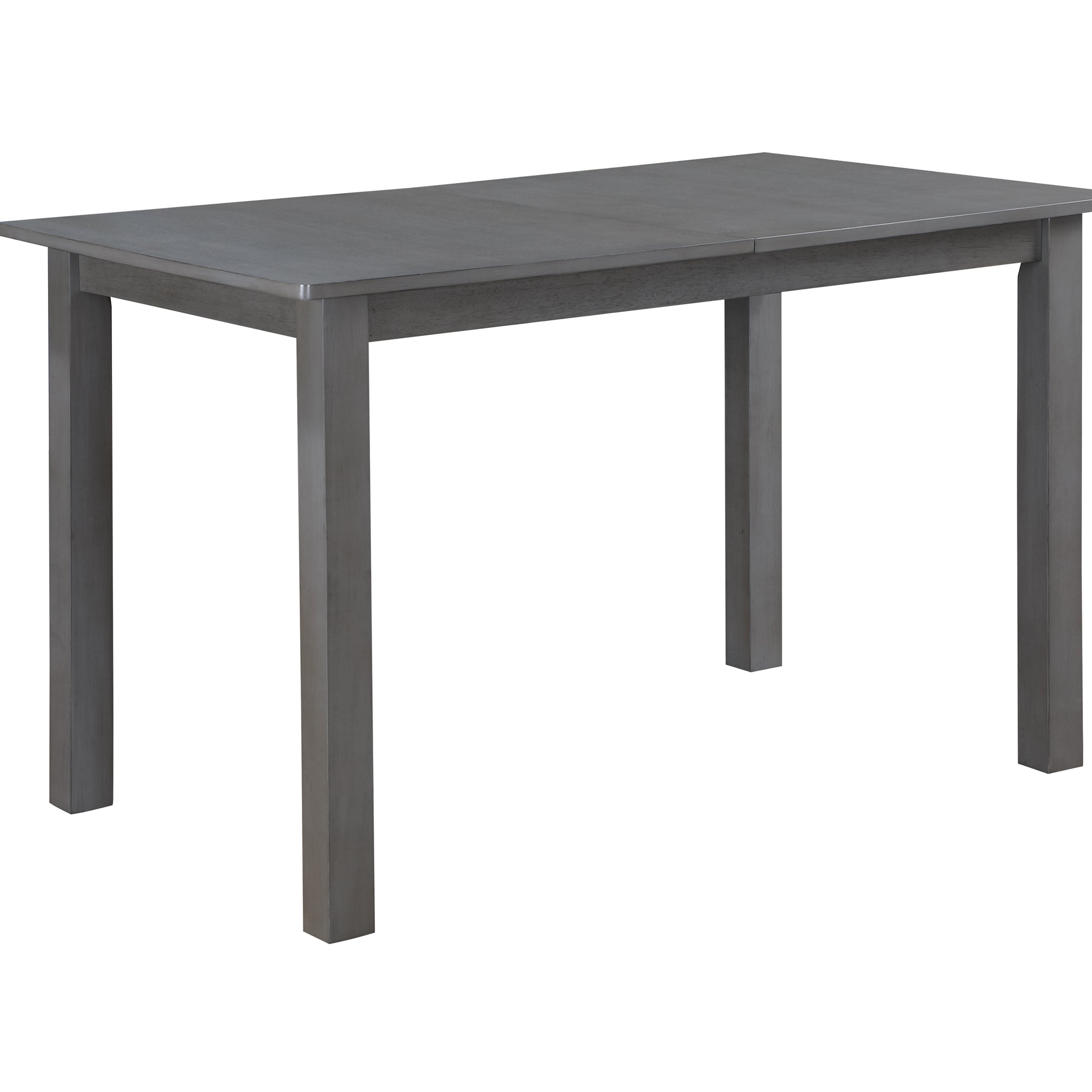 Carlisle Gray 59.5" Finish Extendable Wood Dining Table Gray Wood