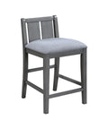 Graham Set Of 2 Gray Finish Upholstered Seat 20