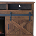 Farmhouse 93 Inch Electric Fireplace Tv Stand For Tvs Up To 100 Inches, Minimal Assembly, Aged Whiskey Finish Electric Brown Primary Living Space Alder Yes Insert Electric 41 50 Yes Brown 400 Vent Free Farmhouse,Lodge,Rustic Wood