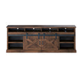 Farmhouse 93 Inch Electric Fireplace Tv Stand For Tvs Up To 100 Inches, Minimal Assembly, Aged Whiskey Finish Electric Brown Primary Living Space Alder Yes Insert Electric 41 50 Yes Brown 400 Vent Free Farmhouse,Lodge,Rustic Wood