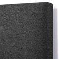 Queen Size Charcoal Grey Upholstered Platform Bed Box Spring Required Queen Grey Wood Bedroom Contemporary,Modern,Transitional Bed Frame Foam Polyester Polyester