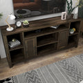 Joshua Creek 74 Inch Tv Stand Console For Tvs Up To 85 Inches, No Assembly Required, Barnwood Finish Brown Brown Primary Living Space 70 79 Inches 80 89 Inches Rustic,Transitional Alder 85 Inches Wood