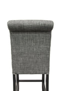 Charcoal Fabric Set Of 2Pc Counter Height Dining Chairs Contemporary Plush Cushion High Chairs Tufted Back Chair Kitchen Dining Room Charcoal Grey Dining Room Foam Contemporary,Modern,Transitional Dining Chairs Rubberwood Tufted Back Set Of 2 Solid Wood