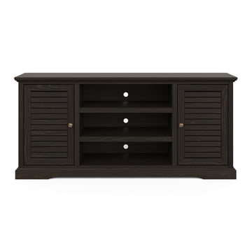 Topanga 66 Inch Tv Stand Console For Tvs Up To 80 Inches, No Assembly Required, C Finish Black Primary Living Space 70 79 Inches 70 79 Inches Coastal,Rustic,Transitional Oak 75 Inches Wood