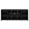 Skyline 75 Inch Tv Stand Console For Tvs Up To 90 Inches, No Assembly Required, Mocha Finish Brown Espresso Primary Living Space 70 79 Inches 80 89 Inches Contemporary,Modern Poplar 85 Inches Wood
