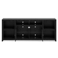 Skyline 85 Inch Tv Stand Console For Tvs Up To 95 Inches, No Assembly Required, Mocha Finish Brown Espresso Primary Living Space 80 89 Inches 90 Inches Or Larger Contemporary,Modern Poplar 85 Inches Wood