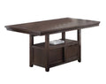Dining Room Furniture Rustic Espresso Counter Height Table W Storage Base High Chairs 7Pc Counter Ht. Dining Set Rustic Espresso Faux Leather Upholstered Seats Espresso Wood Dining Room Solid Wood Pine Rectangular Dining Table With Chair Upholstered