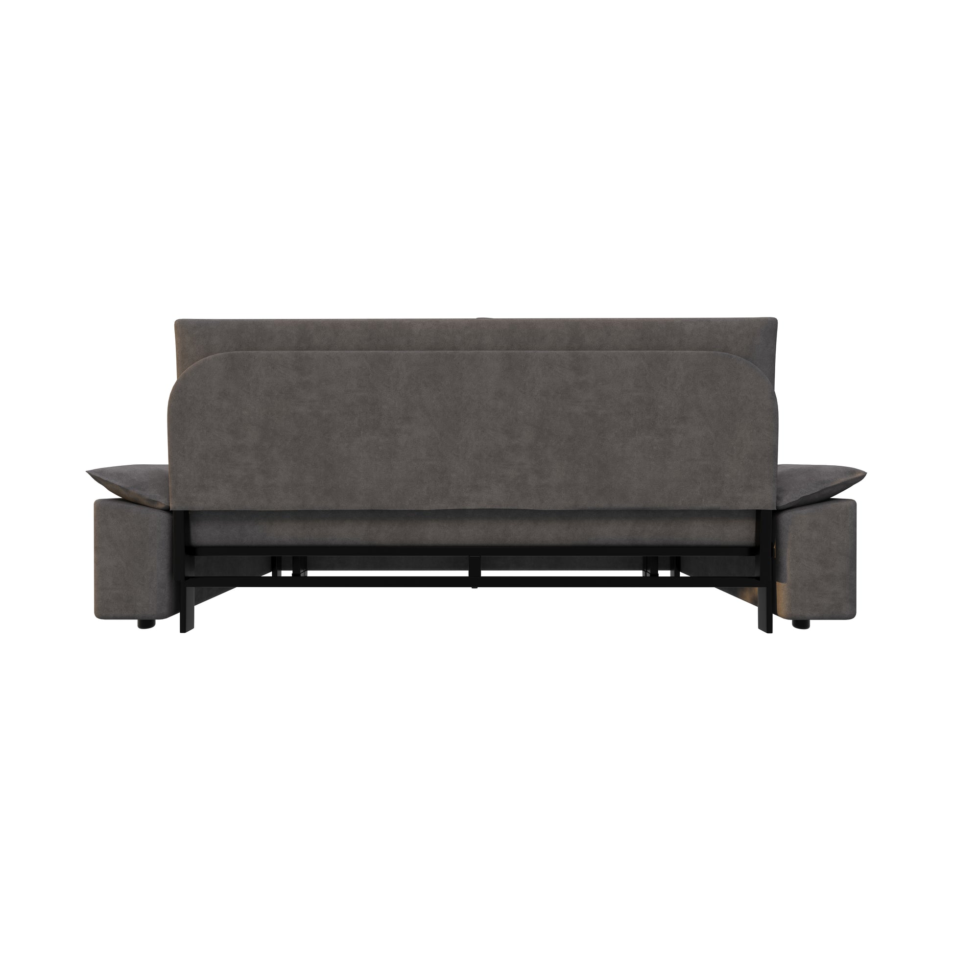 70.1" Queen Pull Out Sofa Bed, 3 In 1 Convertible Sleeper Sofa With 2 Soft Pillows,Multi Functional Velvet Loveseat Bed,Grey Old Sku:W1885P143788 Grey Velvet 2 Seat