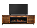 Graceland 86 Inch Fireplace Tv Stand Console For Tvs Up To 100 Inches, Minimal Assembly, Black With Bourbon Finish Electric Brown Primary Living Space Poplar Yes Insert Electric 41 50 No Brown 400 Vent Free Contemporary,Modern,Scandinavian Wood