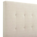 Queen Size Beige Tufted Upholstered Platform Bed Box Spring Required Queen Beige Wood Bedroom Contemporary,Modern,Transitional Bed Frame Foam Polyester Polyester