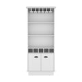 Bar Cabinet Taholah, Living Room, White White Particle Board Engineered Wood