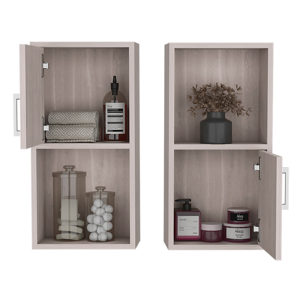 Medicine Cabinet Florence, Bathroom, White Oak Multicolor Particle Board Engineered Wood