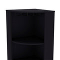 Bar Cabinet Jansen, Living Room, Black Black Particle Board Engineered Wood