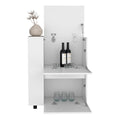 Bar Cart Belleville, Living Room, White White Particle Board Engineered Wood