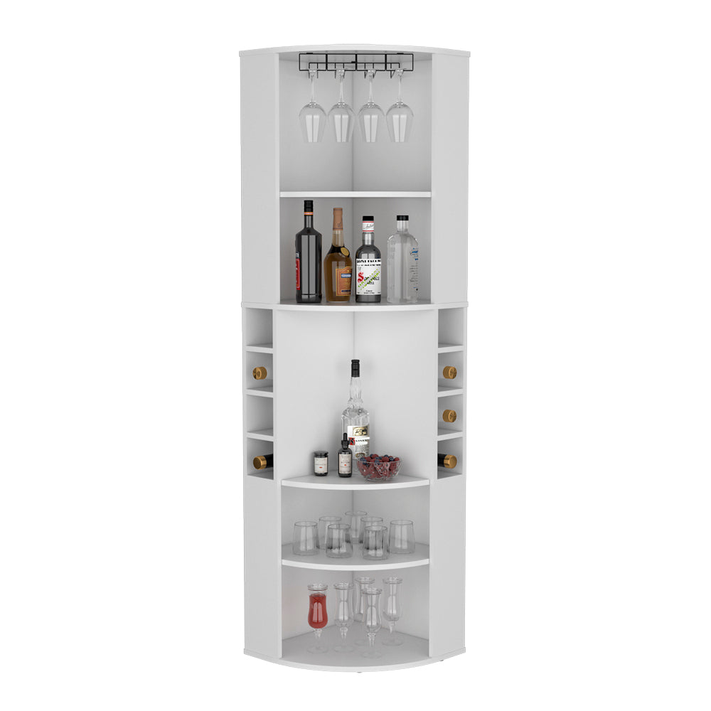 Bar Cabinet Jansen, Living Room, White White Particle Board Engineered Wood