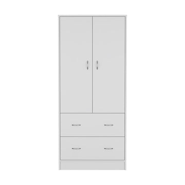 Armoire Edie, Bedroom, White White Particle Board Engineered Wood