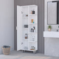 Linen Cabinet Sandy, Bathromm, White White Particle Board Engineered Wood