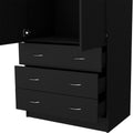 Armoire Ramey, Bedroom, Black Black Particle Board Engineered Wood