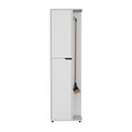 Broom Storage Closet Edmond, Kitchen, White White Particle Board Engineered Wood