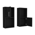 Medicine Cabinet Florence, Bathroom, Black Black Particle Board Engineered Wood