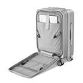 Luggage Sets 3 Piece 20 24 28 , Expandable Carry On Luggage With Tsa Lock Airline Approved, 100% Pc Hard Shell And Lightweight Suitcase With Front Pocket And Spinner Wheels Silver Pc