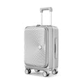 Luggage Sets 3 Piece 20 24 28 , Expandable Carry On Luggage With Tsa Lock Airline Approved, 100% Pc Hard Shell And Lightweight Suitcase With Front Pocket And Spinner Wheels Silver Pc