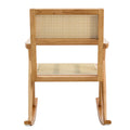 Solid Wood Imitation Rattan Rocking Chair Allows You To Relax Quietly Indoors And Outdoors, Enhancing Your Sense Of Relaxation, Suitable For Balconies, Gardens, And Camping Sites Natural Wood Solid Wood