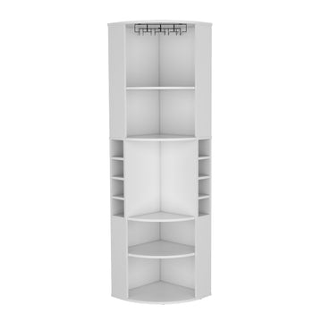 Bar Cabinet Jansen, Living Room, White White Particle Board Engineered Wood