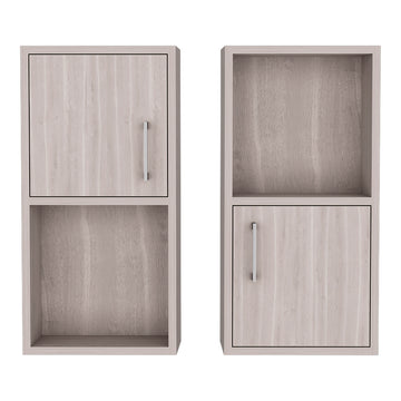 Medicine Cabinet Florence, Bathroom, White Oak Multicolor Particle Board Engineered Wood