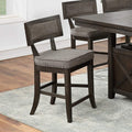 Dining Room Furniture Counter Height Dining Table W Butterfly Leaf Rustic Espresso Storage Base 7Pc Dining Set 6X High Chairs Unique Design Back Espresso Wood Dining Room Solid Wood Rubberwood Rectangular Dining Table With Chair Wood Wood Espresso Seats