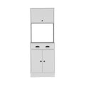 Pantry Cabinet Microwave Stand Warden, Kitchen, White White Particle Board Engineered Wood