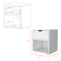 Nightstand Altheimer, Bedroom, White White Particle Board Engineered Wood