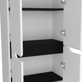 Multistorage Kitchen Pantry Hepler, Kitchen, White Black White Black Particle Board Engineered Wood