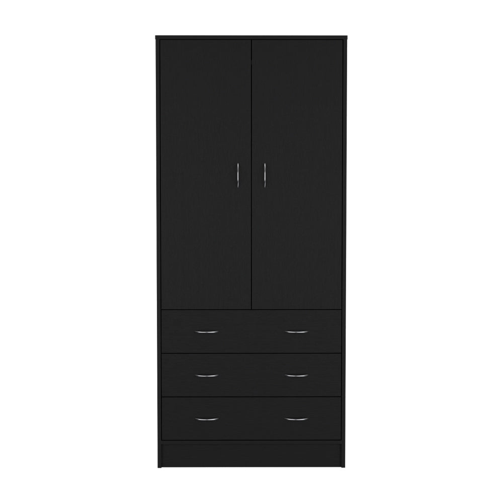 Armoire Ramey, Bedroom, Black Black Particle Board Engineered Wood