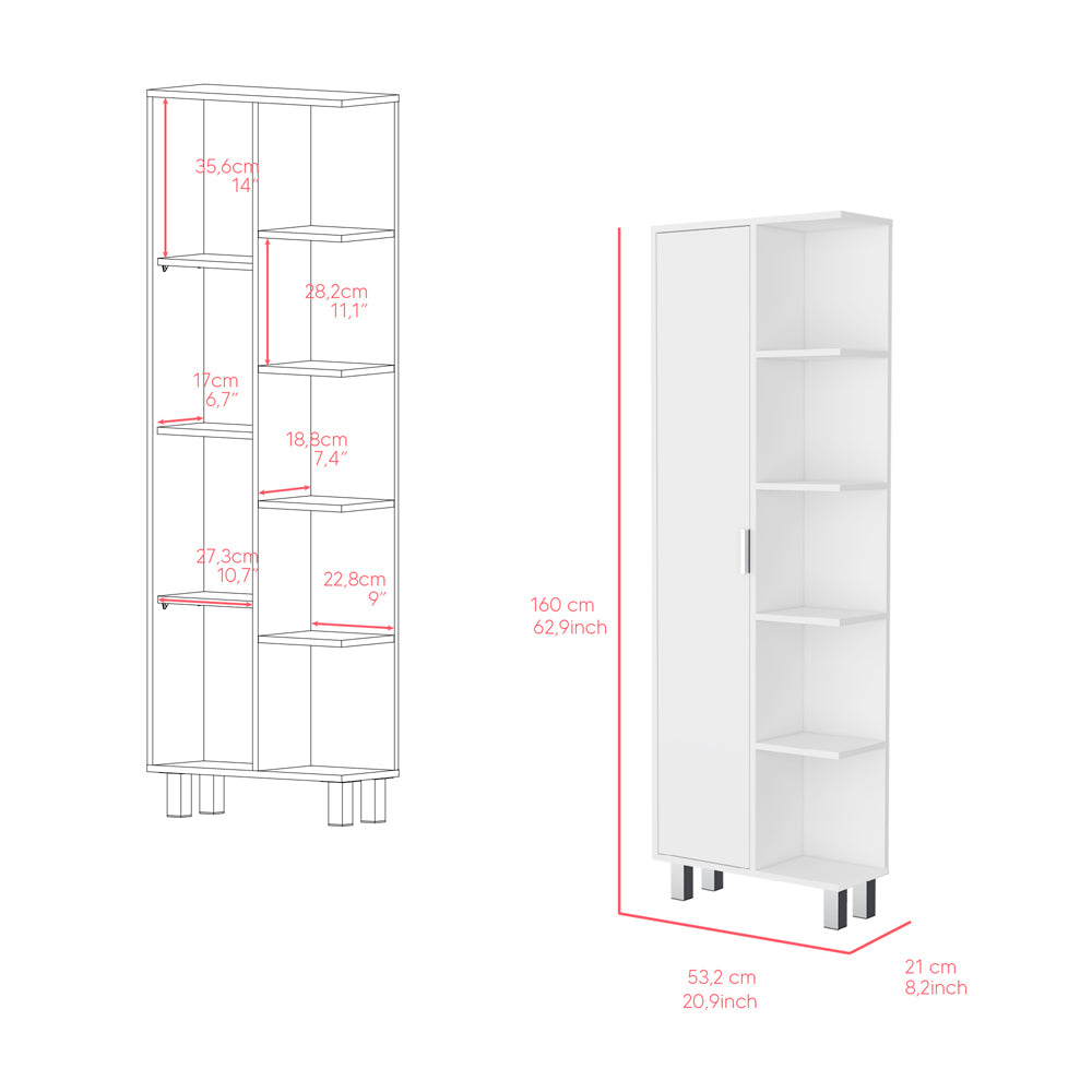 Linen Cabinet Sandy, Bathromm, White White Particle Board Engineered Wood