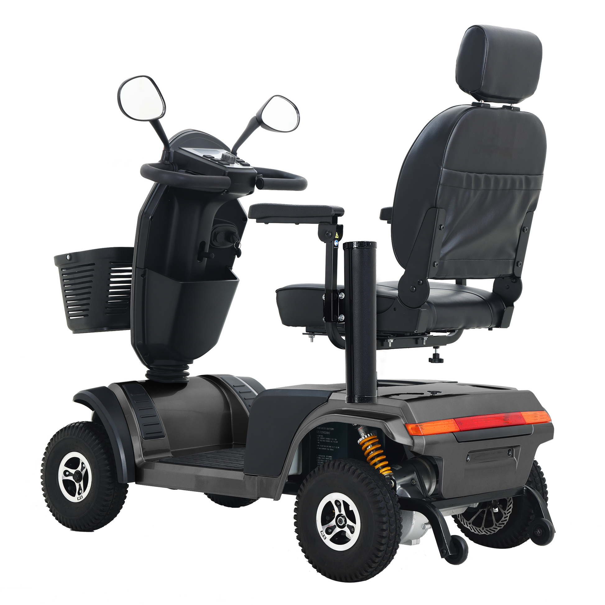 S500 Black Heavy Duty Mobility Scooter Black Metal