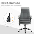 Vinsetto Executive Massage Office Chair With 2 Point Lumbar Massage, Usb Power, Adjustable Height, Padded Headrest, Armrest, Grey Gray Polyester