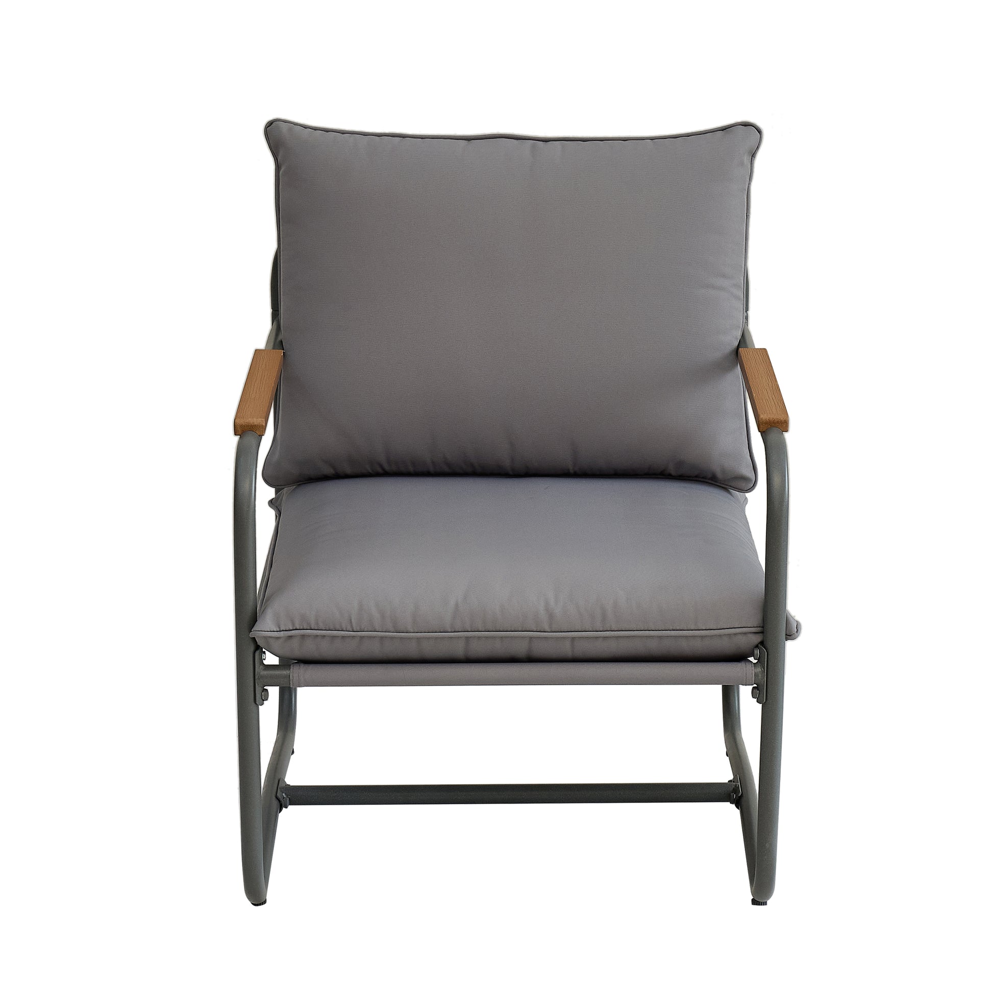 4 Piece Outdoor Patio Furniture Sets, Patio Conversation Set With Removable Seating Cushion, Courtyard Patio Set For Home, Yard, Poolside Grey Gray Aluminum