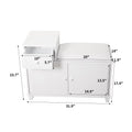 Wooden Shoe Storage Stool With Drawers White White Mdf